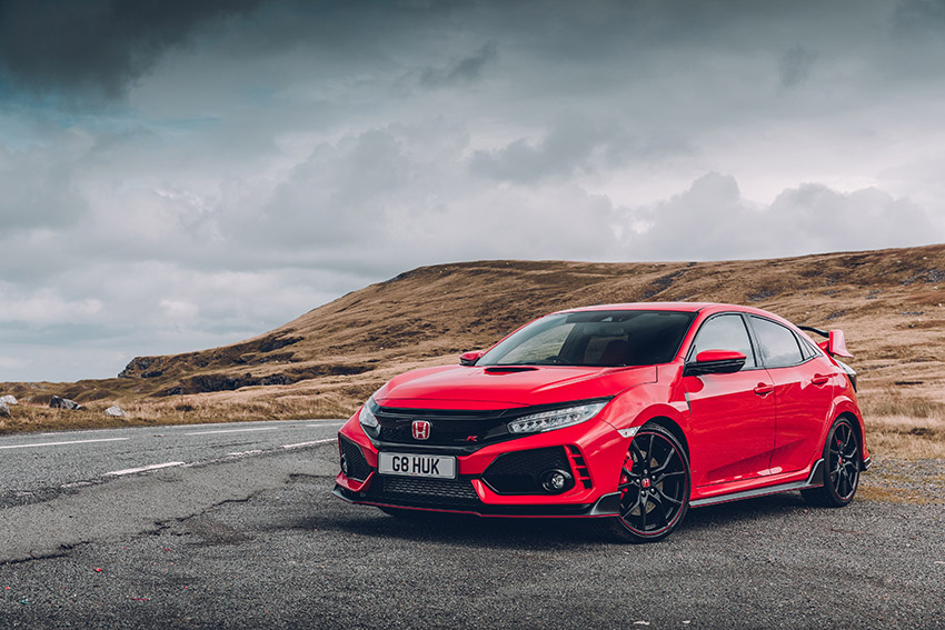 Front 3/4 shot of red CTR