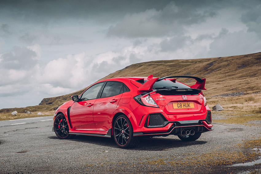 rear shot of red CTR