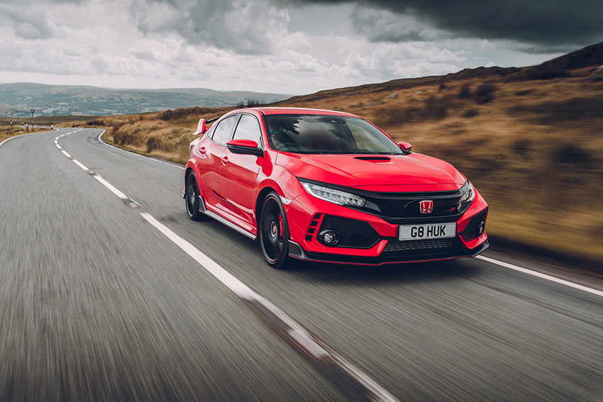Driving shot of red CTR