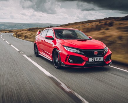 Driving shot of red CTR