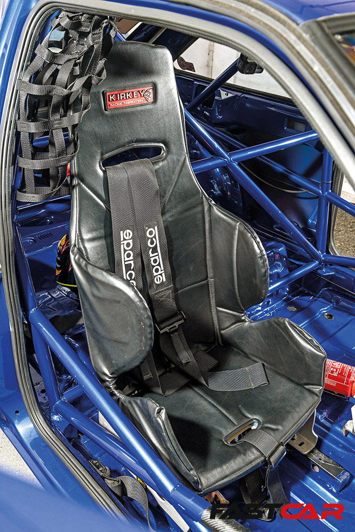 bucket seat in Ford Escort Drag Car