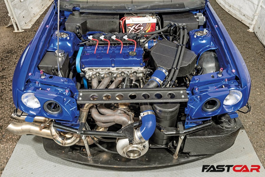 Ford Escort Drag Car engine