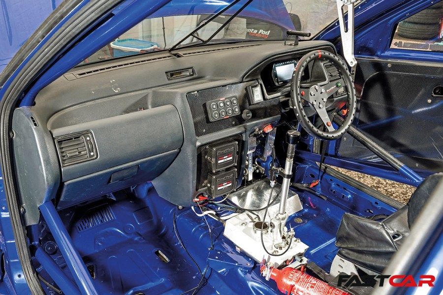 ford escort drag car interior