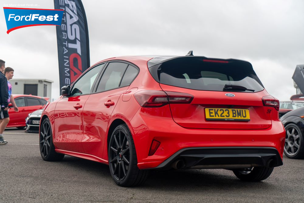 Ford Focus ST Mk4 at a car show