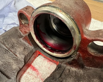 installing new brake caliper rubber seal
