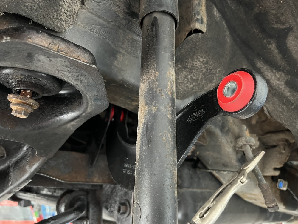 suspension arm with poly bush installed