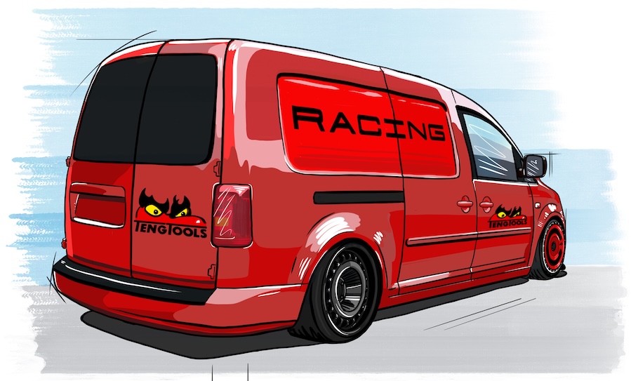 Project Caddy Rear 3/4 render