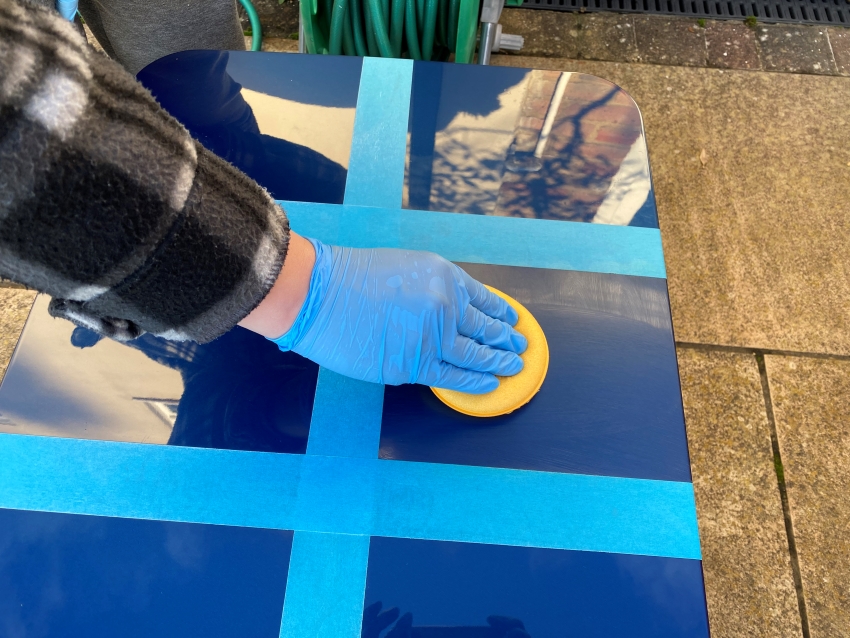 Chemical Guys Butter Wet Wax applying