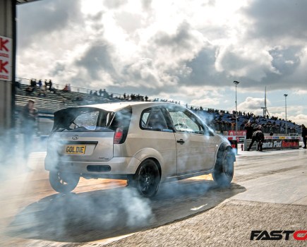 Mk6 Fiesta drag car burnout