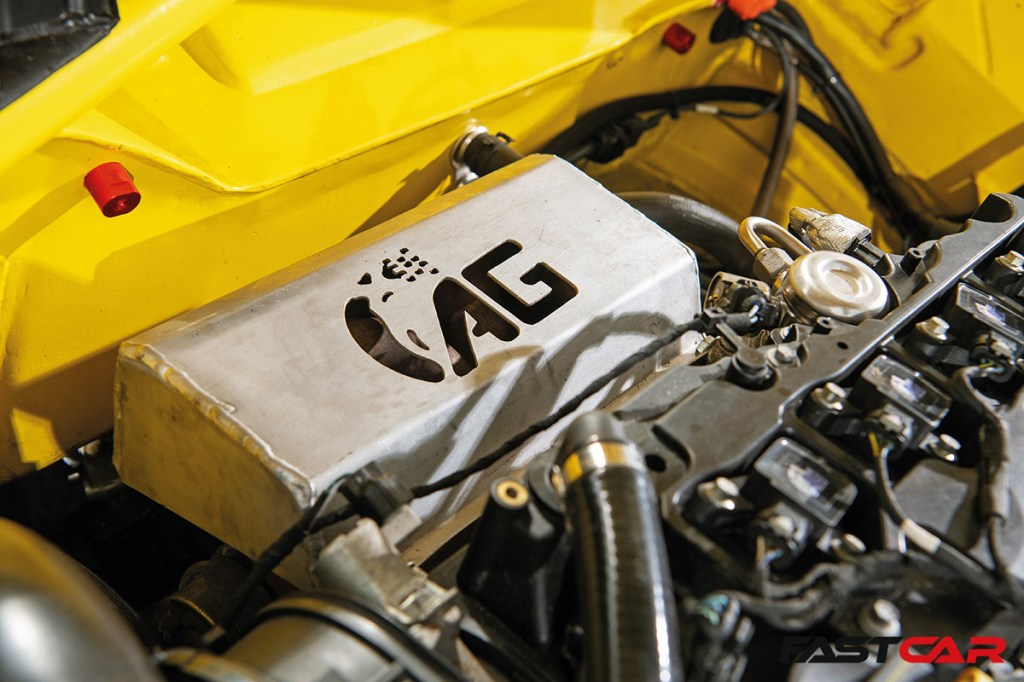 engine detail shot on Modified Ford Escort RS2000