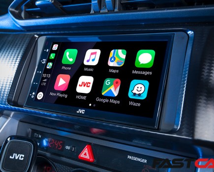 Apple car play head unit in JVC audio car