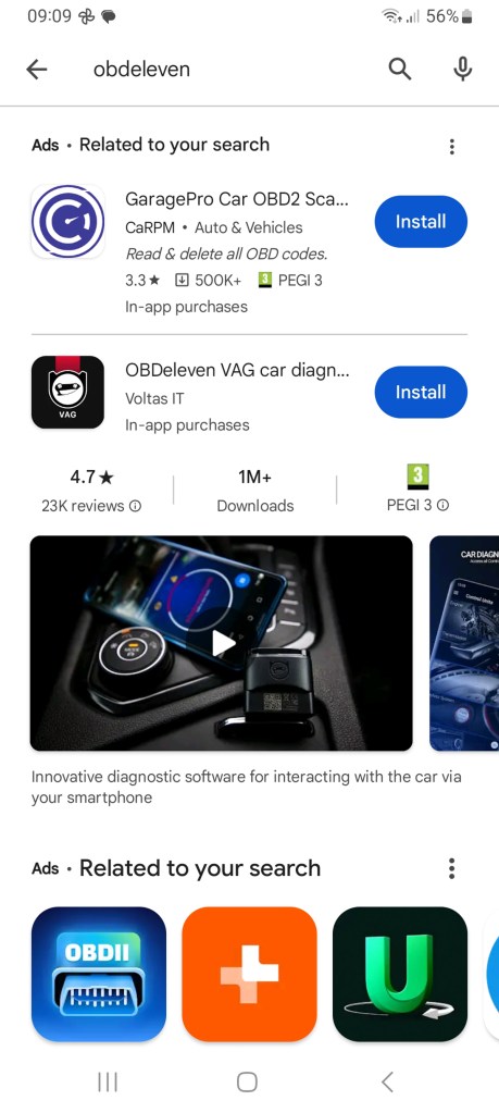 downloading obdelevan app
