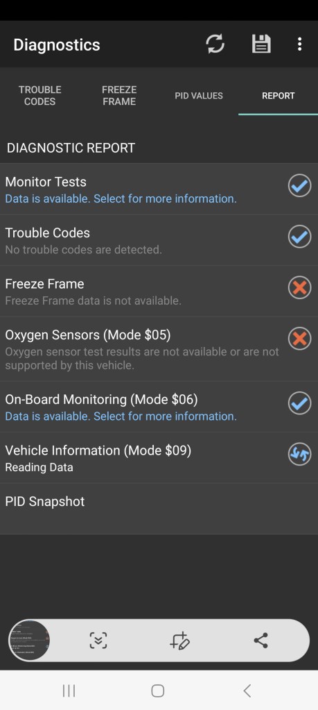 Using the OBDLink app