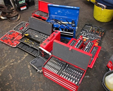 A selection of tool kits for beginners.