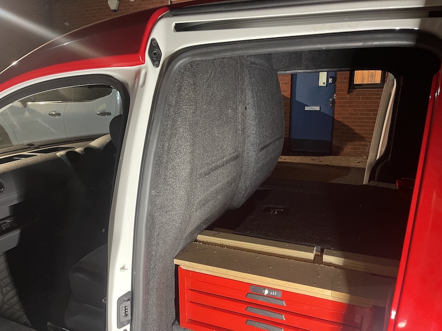Project Caddy Carpeted Bulkheads