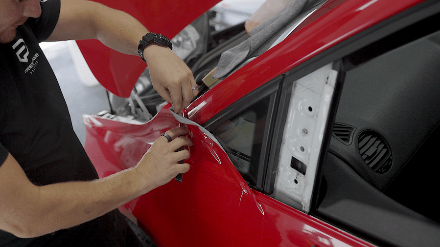 Mirror removed for wrap